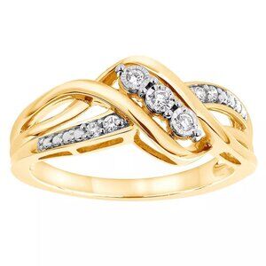 Diamond Brilliance Sterling Silver 1/10 Carat T.W.Lab-Grown Diamond Fashion Ring